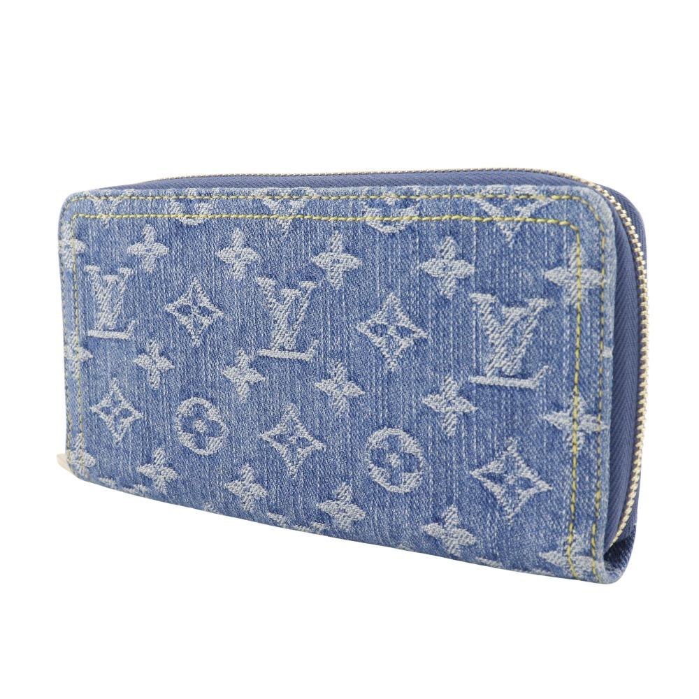 Louis Vuitton Кошелек Zippy Кошелек M82958 Синий Деним с монограммой унисекс Б/у