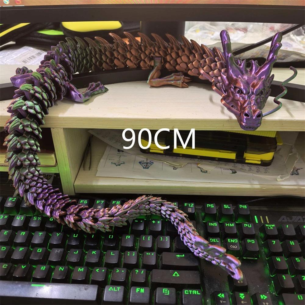 30см 90см 3D-печатные соединенные ornaments Божественного Дракона Сочленения Могут Двигаться Креативные Растения-Драконы Украшение для Скалы Аквариума