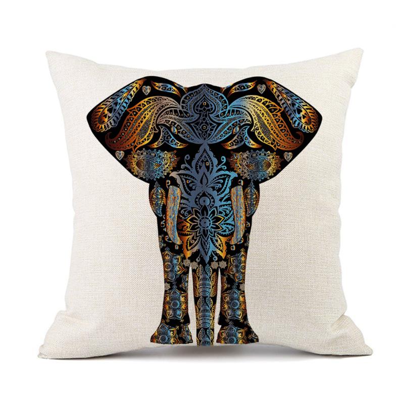 Наволочка с принтом слона 45*45 см, чехол для диванной подушки, наволочка, аксессуары для постельного белья