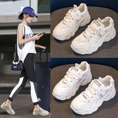 Обувь для папы, сетчатые белые туфли на толстой подошве, дышащие, повседневные, спортивные, женские, одинарные туфли