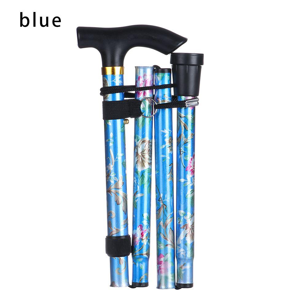 Elderly Care Gift Hiking Poles Telescopic Walking Cane Non-slip Crutches Folding Trekking Stick
