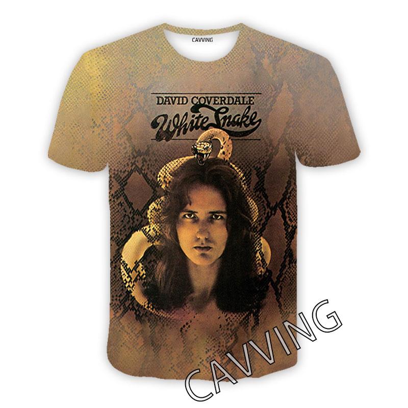 CAVVING 3D Печатные WHITESNAKE Группа Повседневные Футболки Хип-Хоп Футболки Стиль Харадзюку Топы Одежда для Мужчин/Женщин