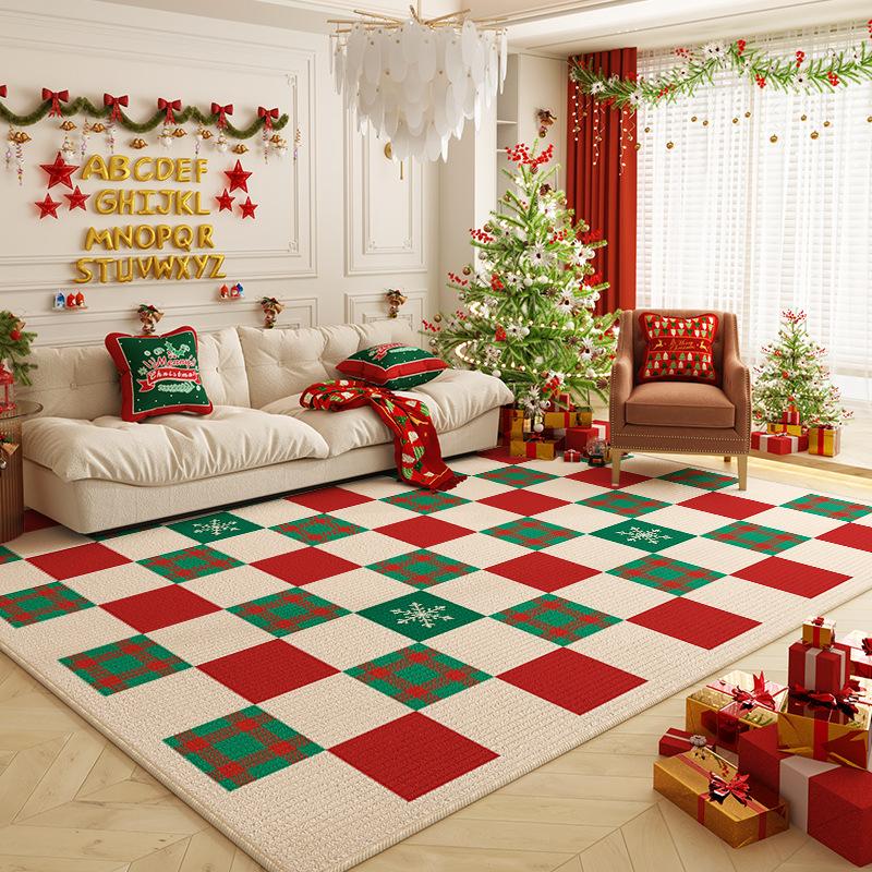 Christmas Area Rugs for Living Room Bedroom Dining Room Decoration Indoor Non Slip Washable Entryway Floor Mats Home Deco