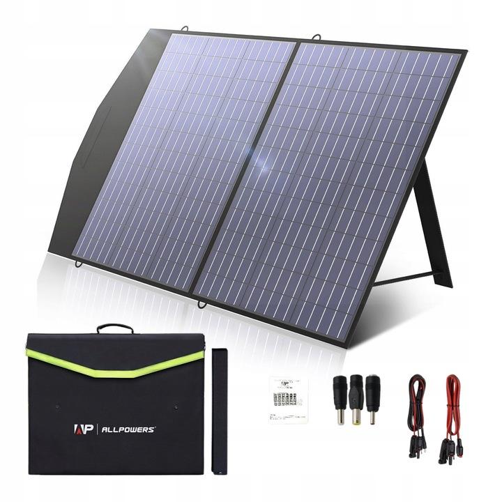Przenośny Panel Solarny Solar 100W Allpowers Awaryjne Zasilanie Słoneczne