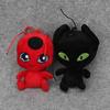 Fashion Anime Cute Soft Plush Doll Black and Red Toy Gifts