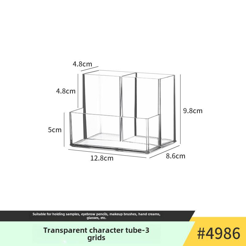 Акриловый держатель для ручек: Прозрачный тубус большой емкости для хранения вещей в студенческих общежитиях и офисных рабочих столах.
