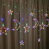 Светильник для штор с питанием от USB, светодиодные гирлянды, сказочные звезды, лунные огни для дома, спальни, украшение для дома и улицы