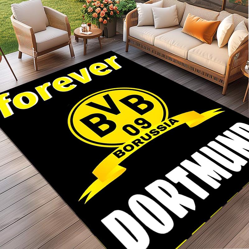 Borussia Dortmund Print Rug, Washable Floor Carpet, For Entryway Dorm Laundry Room Office Study, Home Decor Birthday Christmas Gift
