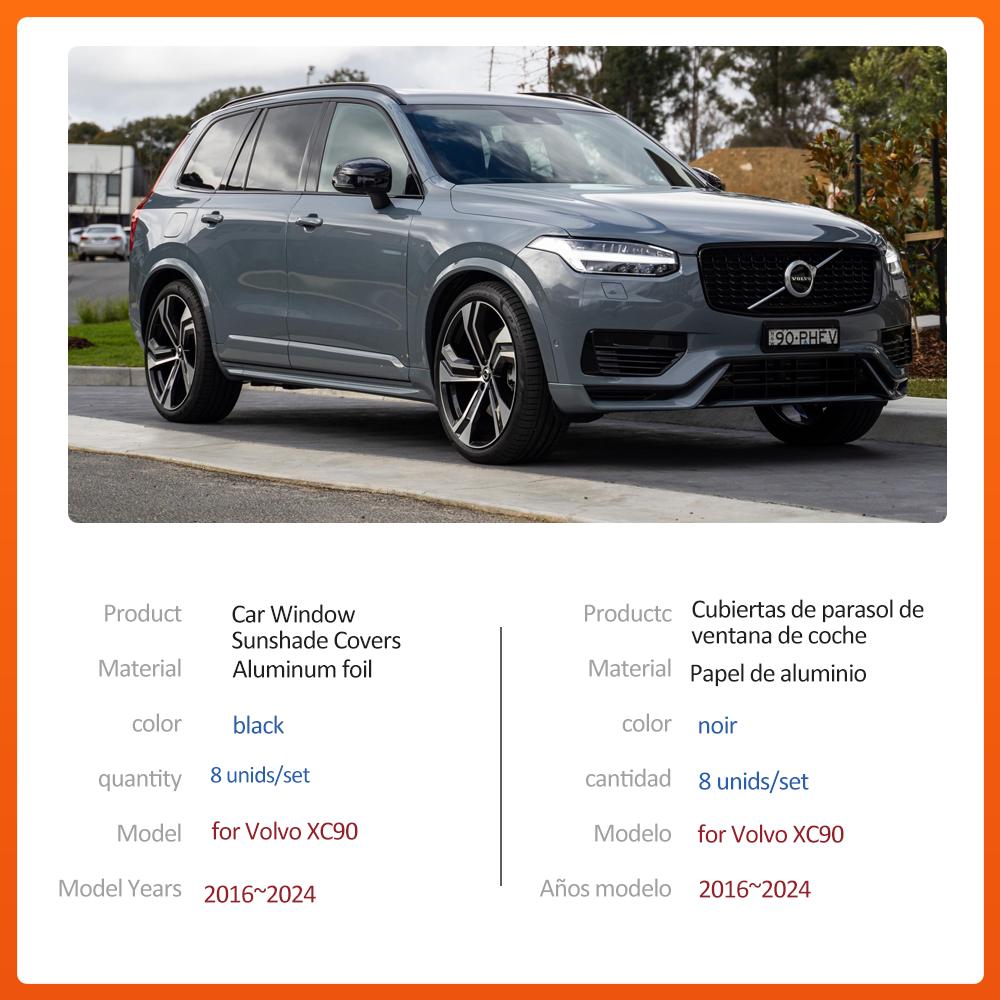 Car Magnetic Sunshade for Volvo XC90 T6 R-Design T8 2016~2024 Windshield Curtain Sun Visor Roof Window Sunroof Cover Accessories