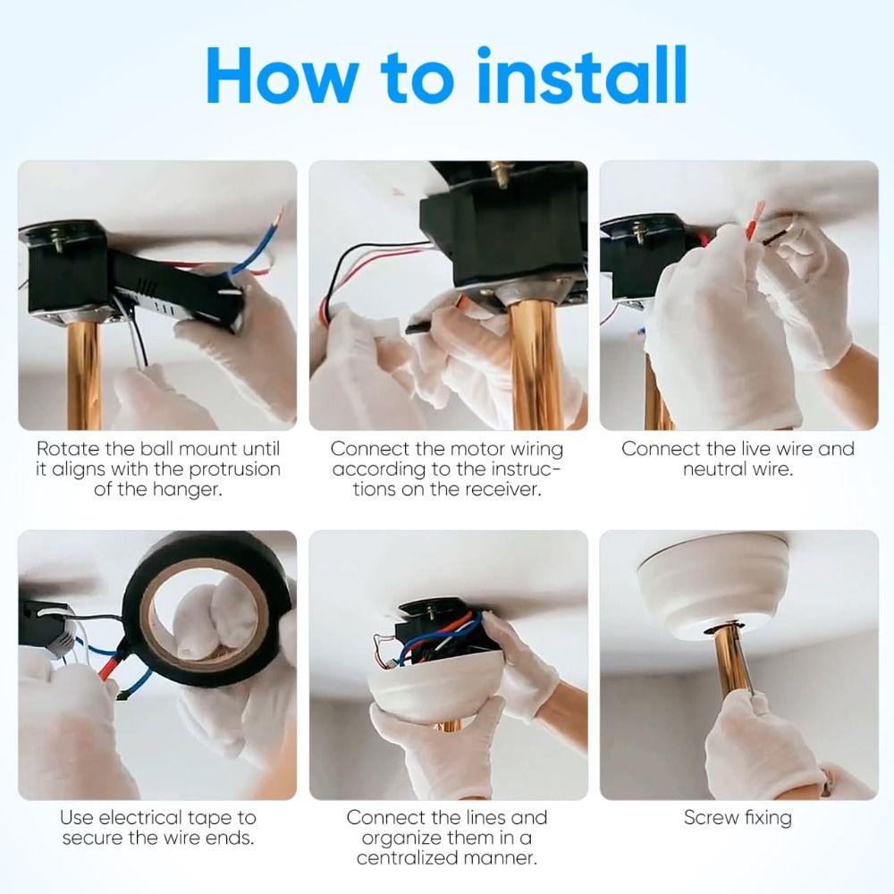 6 Speed Ceiling Fan Remote Control 85-265V Fan Control Module Fans Supplies