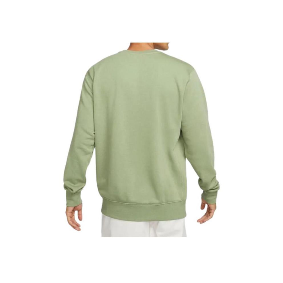 Nike Logo Fitted Crew Neck Long Sleeve Sweatshirt Men Tops Green BV2667-386