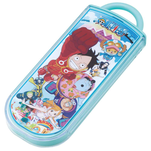 Skater Children's Lunch Box Trio Set Chopsticks Spoon Fork Kids Cutlery Antibacterial Treatment Easy To Open Sliding Type Made In Japan One Piece 24 T