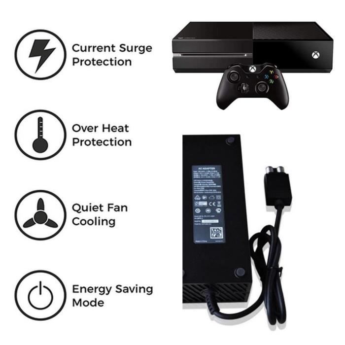 Adaptateur de console de jeu - EFUTURE - XBOX ONE - Alimentation 12V - Filaire - Noir