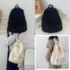 Solid Backpack Color School Bag Junior High College Students Unisex Design Gift
