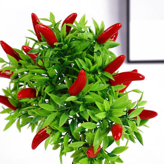 1Pc Artificial Plant Chili Tree Miniascape Wedding Party Home Desk Bonsai Decor