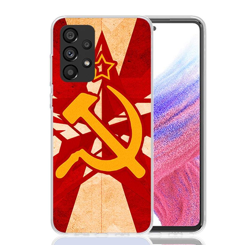 Russia Vintage USSR Communism Phone Case For Samsung Galaxy A17 A16 A14 A15 A13 A57 A56 A54 A55 A53 A37 A36 A34 A35 A33 A26 A24