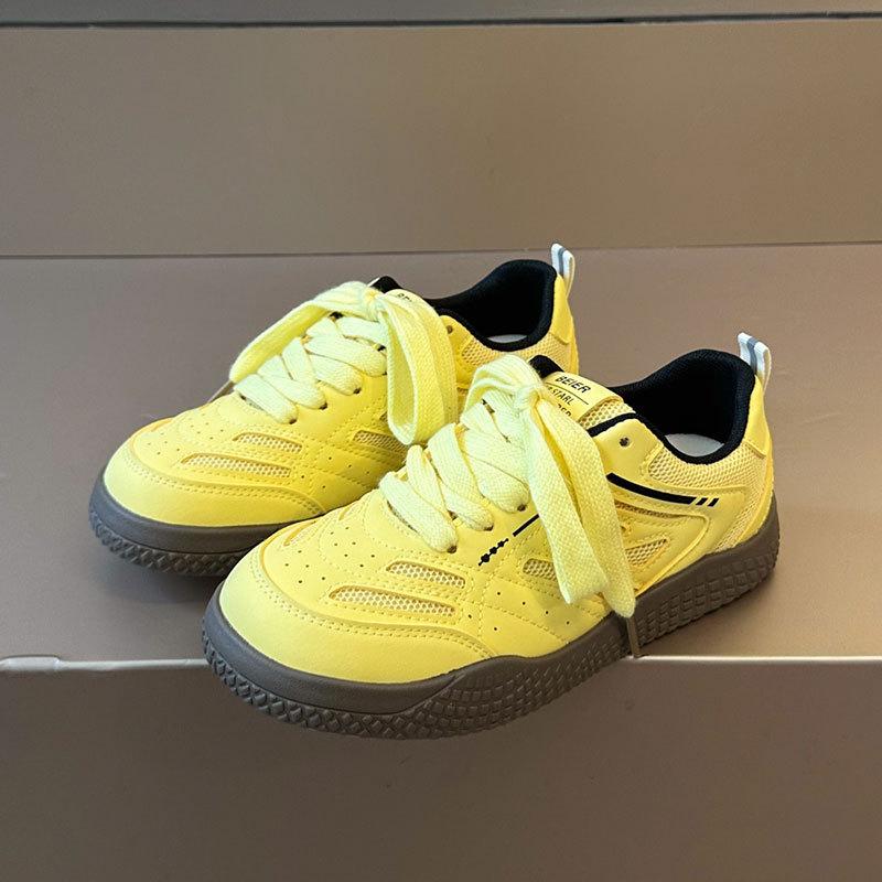 Hong Kong style platform German training shoes women's autumn breathable chic big head board shoes lightweight and popular niche versatile little whit