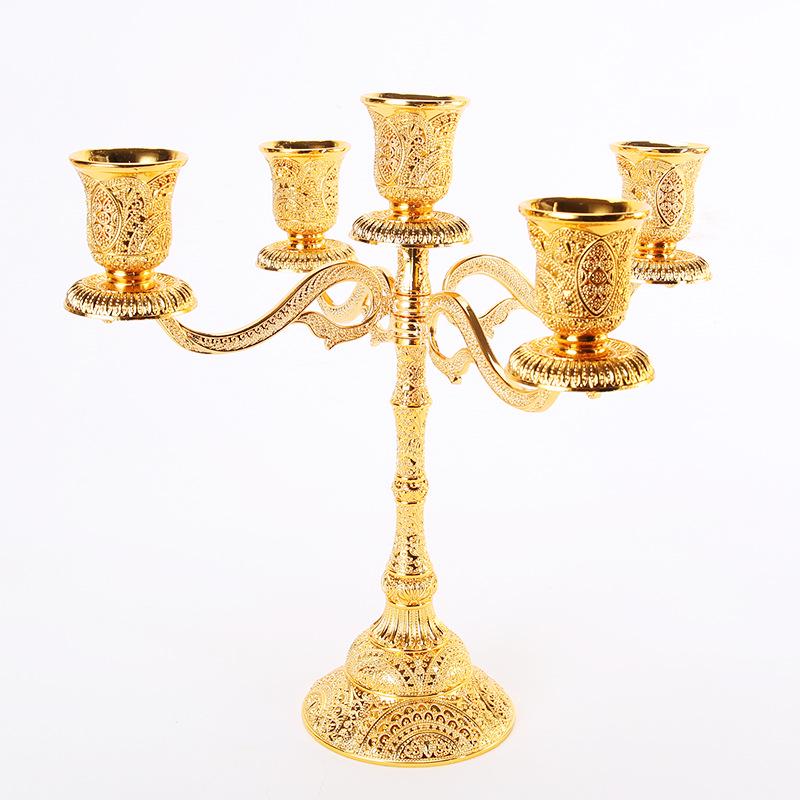 European Style Wedding Candelabra: 5-Head, 3-Head Candle Holder for Dining Table, Candlelight Dinner, Home, Hotel Decoration Ornaments.
