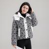 Women's Cotton-padded Coat New Loose Winter Warm Fashion Printed Coat Thickened Hooded Cotton-padded Coat for Small Size