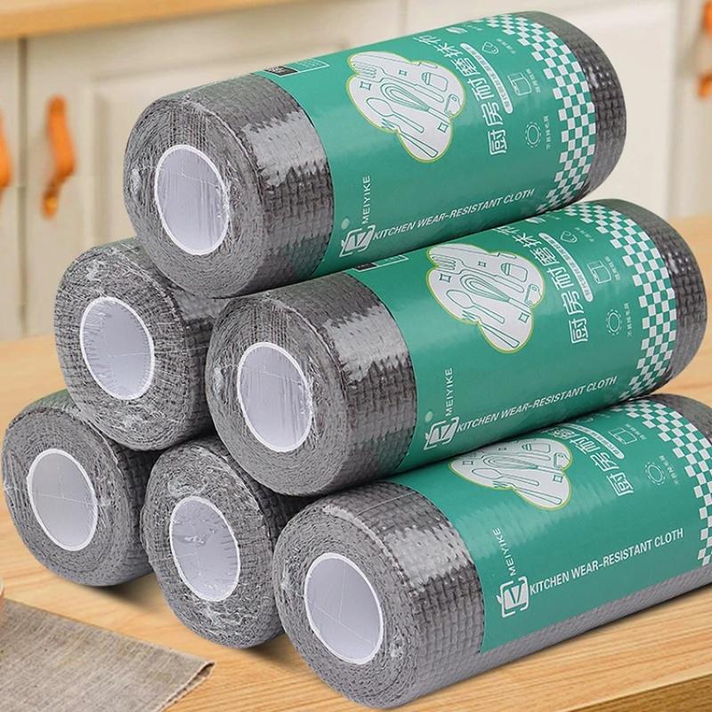 1 рулон = 25 шт. кухонной ткани, одноразовая щетка для кастрюли, посуда, износостойкая ткань, не повреждающая ткань для кастрюли и миски, без прилипания масла