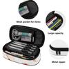 Pencil Bag Casual Wear Resistant Polyester Secure Zipper with Removable Pen Slot Divider Mesh Pocket and Main Storage for Students