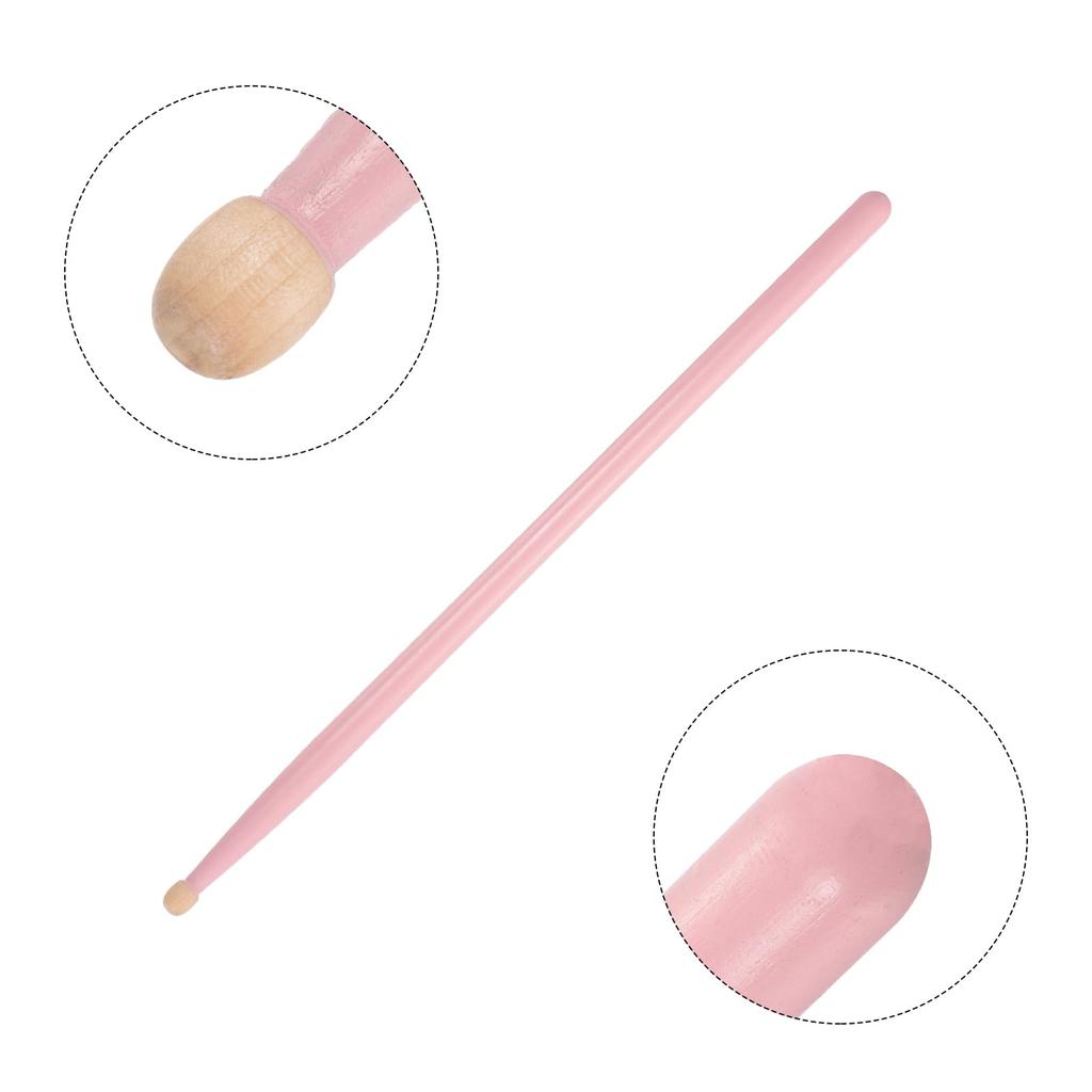 Uxcell 2 пары барабанных палочек из кленового дерева с противоскользящими ручками, 5A розовые, классические барабанные палочки для игры на барабанах, музыкальных инструментах и перкуссии