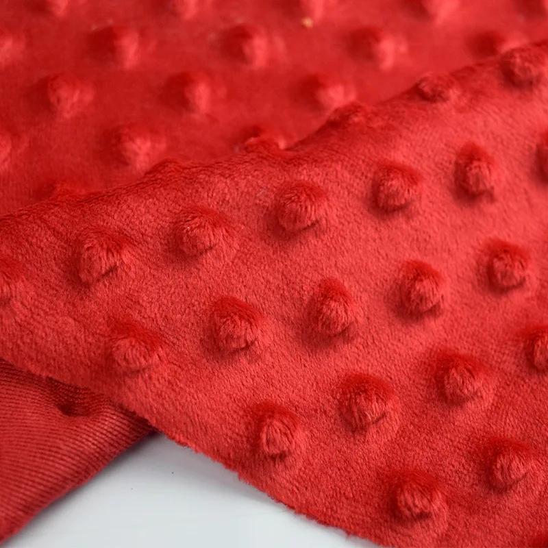 1 Yard Super Soft Minky Dot Fabric Sewing Baby Blanket Toys Material Antipilling Eco-Friendly Polyester Handwork Plush Fabric