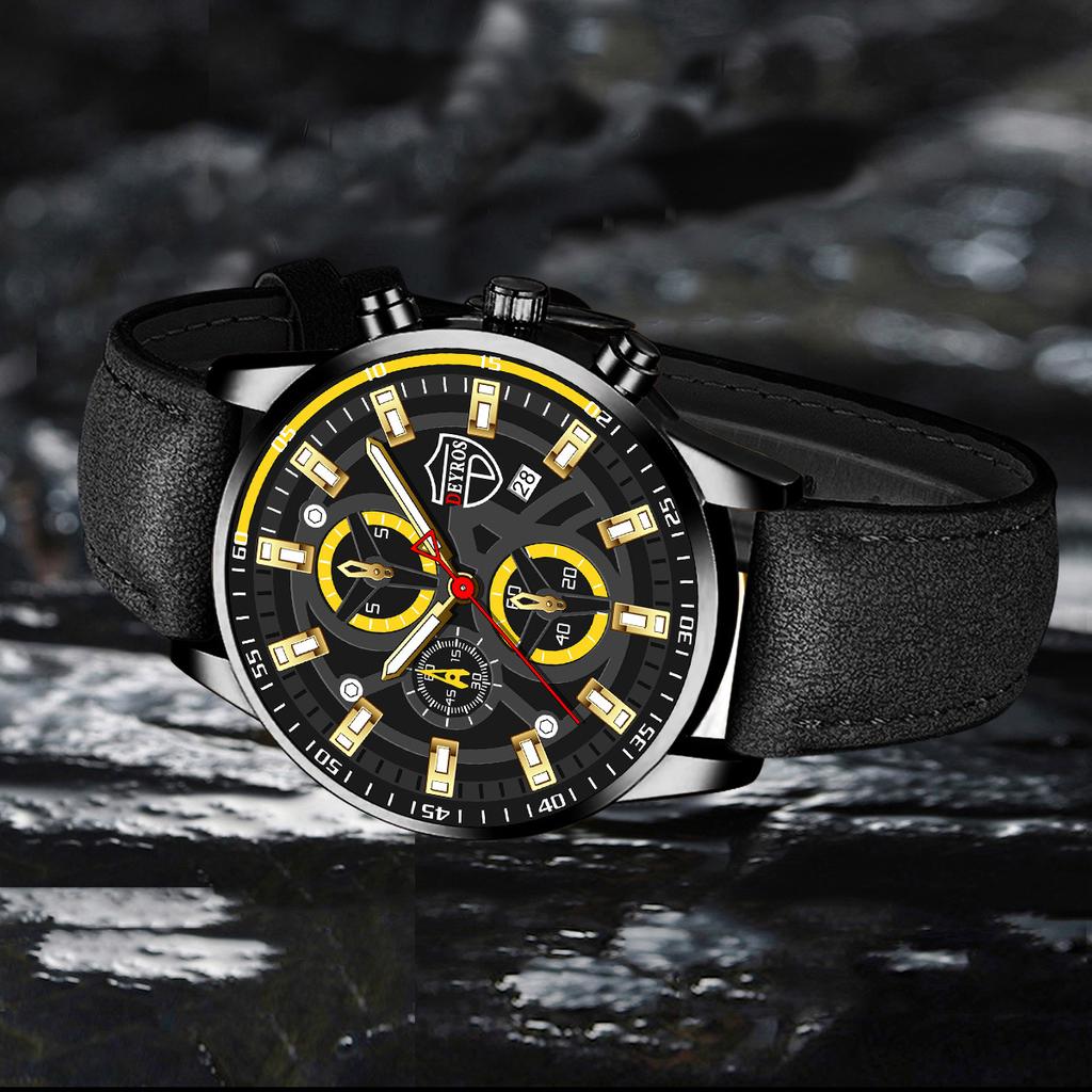 Men's Watch Belt Watch Calendar Watch Men's Fashion Watch Quartz Watch Men's Student Watch