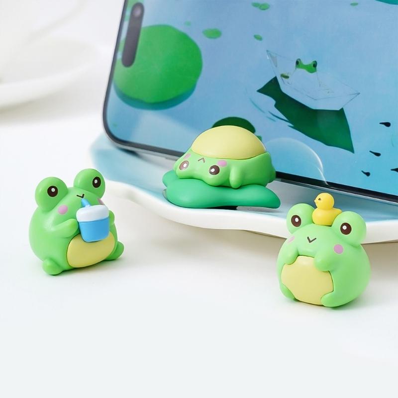 8 Piece Creative Miniature Plastic Frogs Animal Sculpture For Home Office Tabletop Decors Garden Landscape Ornaments