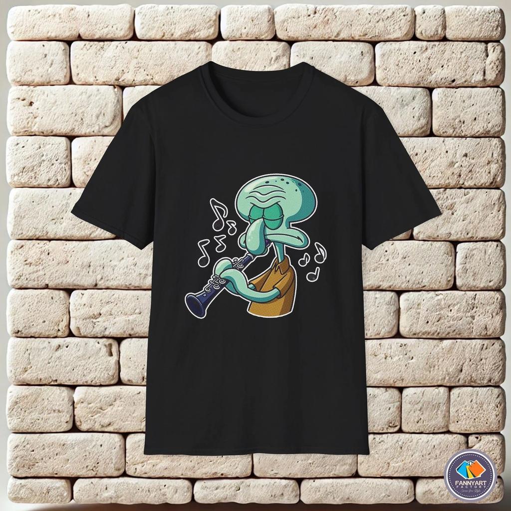 Squidward Playing Clarinet Unisex T-Shirt
