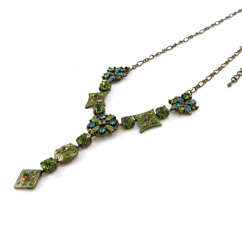 Les Trésors De Lily [E5708] — Зеленое дизайнерское колье «Clèves»