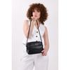 Women's Black 2-compartment Adjustable Strap Shoulder And Crossbody Bag