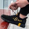 Fashion Summer Safety Shoes Steel Toe Work Shoes Mesh Breathable Work Sneakers for Men Women Lightweight Black Work Shoes Protective