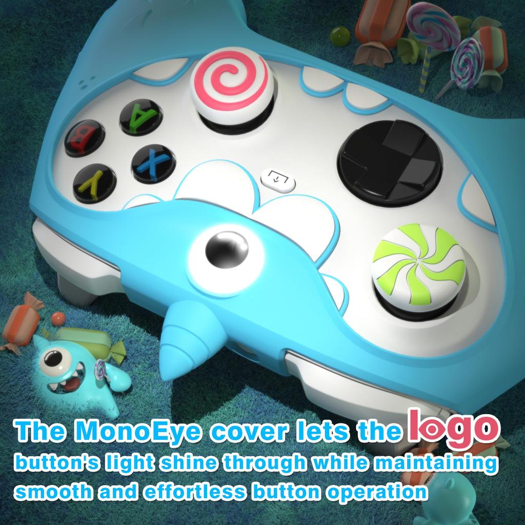 PlayVital Monoeye Monster Cute Silicone Cover для Xbox Series Grip Cover для Xbox Core Full поставляется с колпачком для джойстика и наклейкой для контроллера X/S,