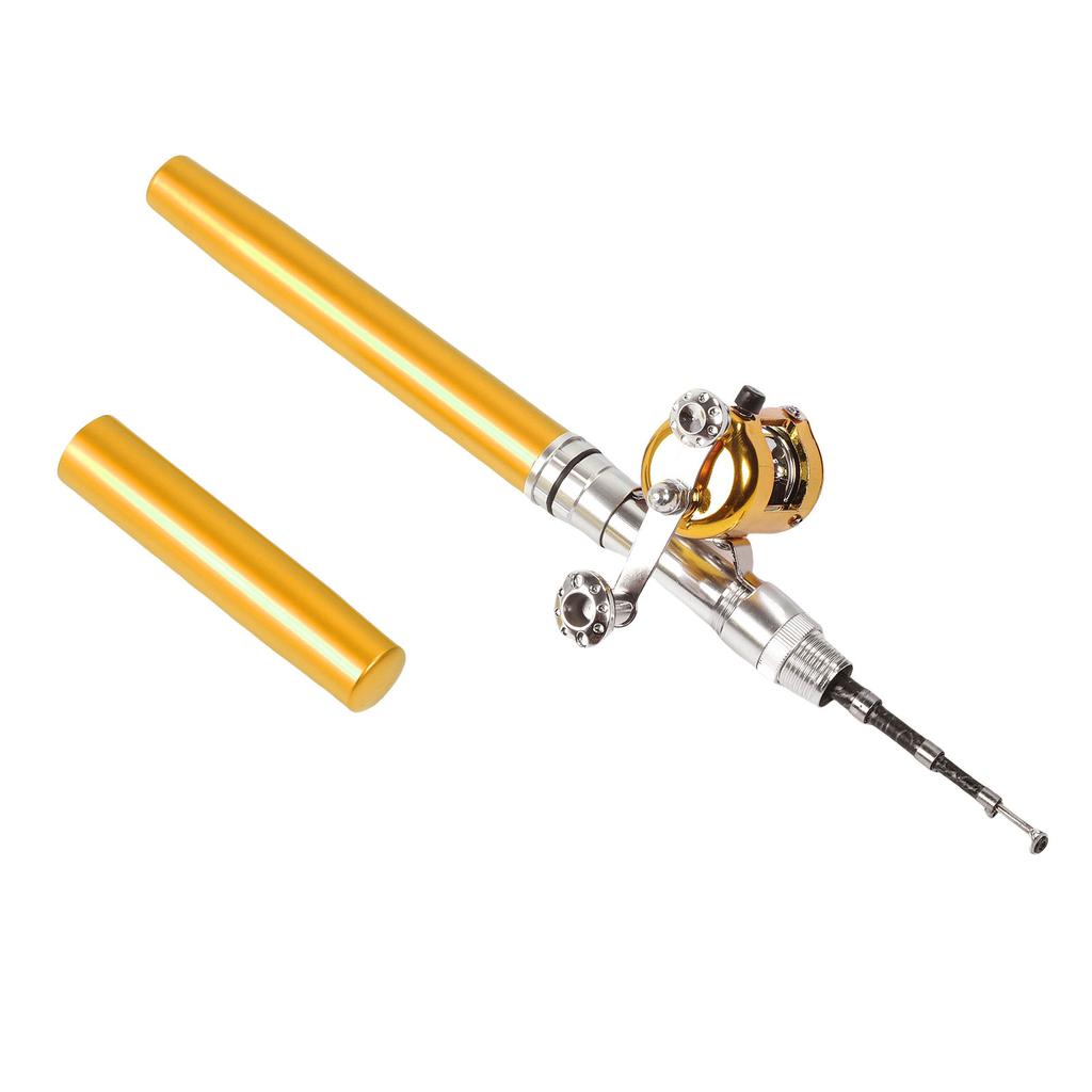 Miniature Pen Fishing Rod Portable Size Fishing Pole with Reel Wheel for Outdoor