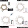 6M LED Firecracker String Lights 200 400 LEDs USB Battery Powered With Remote Control For Christmas Wedding Party Decor