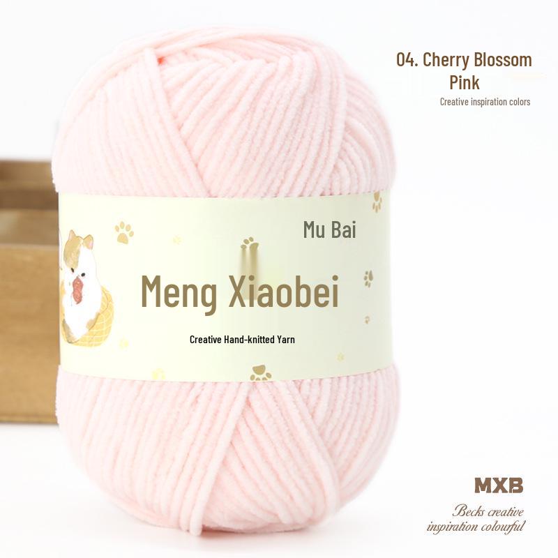 Матовая пряжа из шенилла Meng Xiaobei для вязания: Ручная работа, Кукла-подвеска, Шарф, Шляпа.
