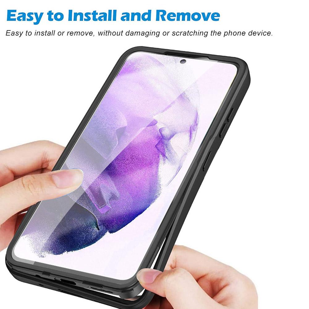 For Samsung Galaxy S23 Acrylic+TPU Clear Phone Case Camera Lens Protection Phone Cover with PET Screen Film