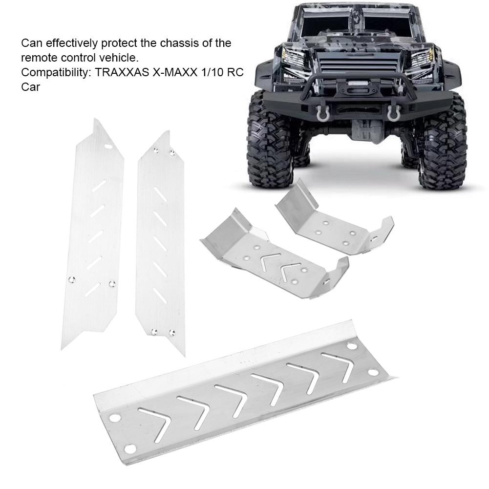 5Pcs Stainless Steel Chassis Guard Plate Board Protector Fit for TRAXXAS X MAXX 1 10 RC Car