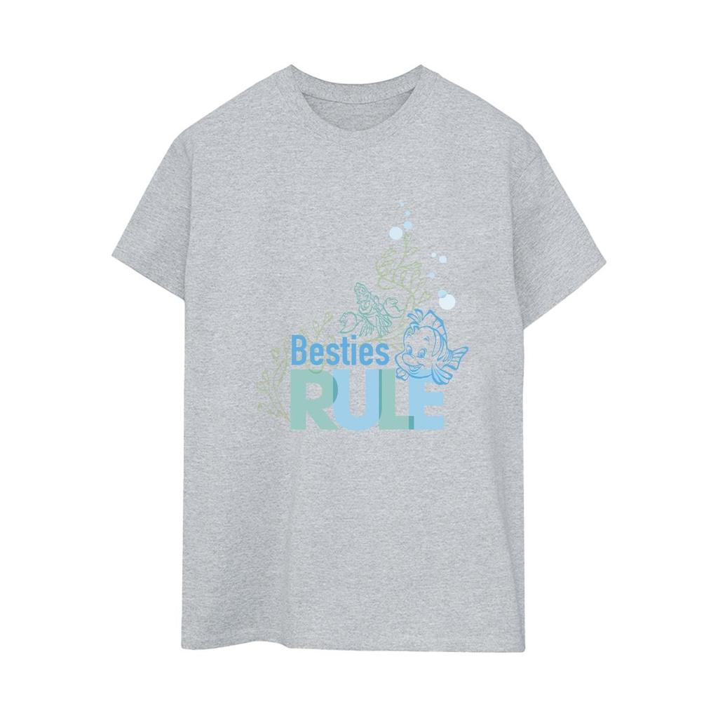 Disney Womens/Ladies The Little Mermaid Besties Cotton Boyfriend T-Shirt