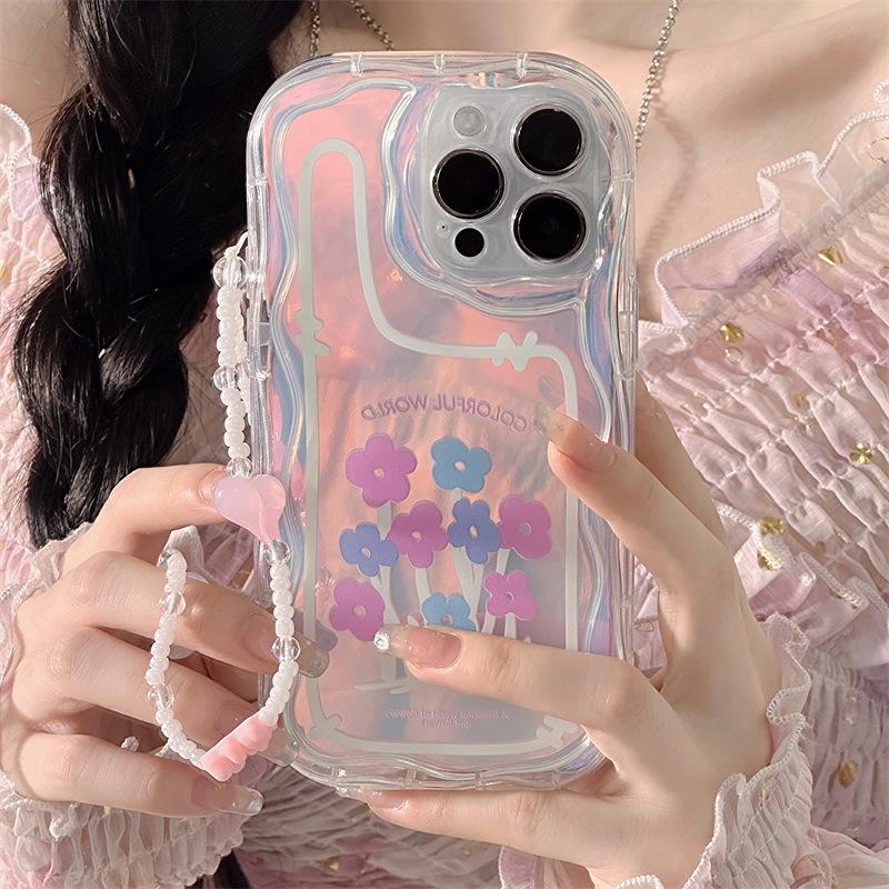 Прозрачный чехол Zhitai Cream Pattern для iPhone 12/14/15/16 Pro Max XS/XR