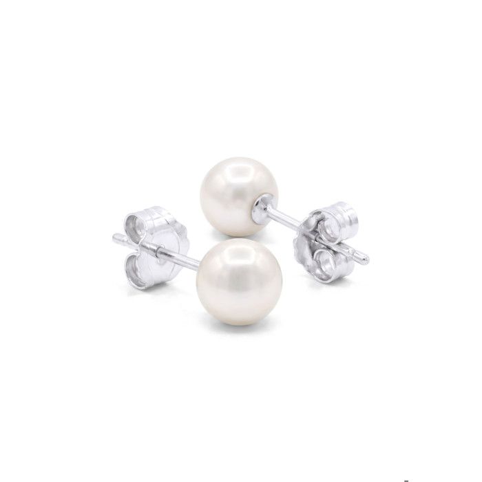 Boucles d'oreilles - PEARLS & COLORS - Pearls & Colors - Perle d'eau douce 5-6 mm - Argent 925 - Qualité AAA+