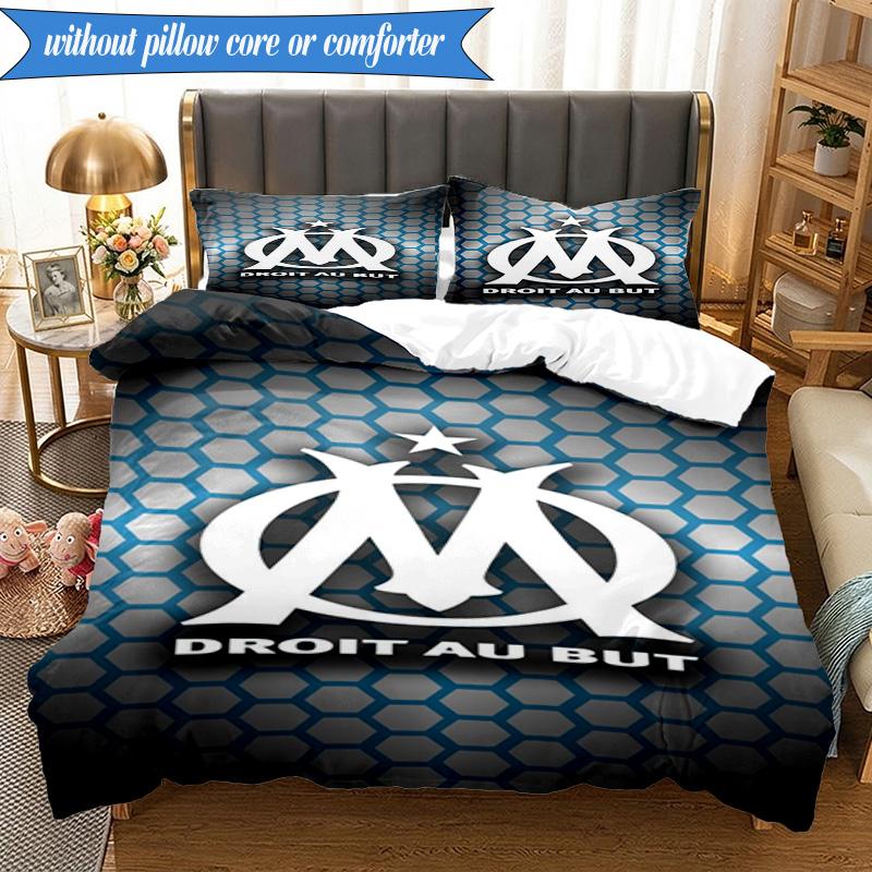 3PCS Mar-seille With Pride Emblem Printed Soft Bedding Set,Including 1pc Duvet Cover And 2pcs Pillowcases Perfect for Bedroom, Dormitory, Fan gift