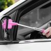 Multifunctional Car Side Cleaner Mirror Squeegee Long Telescopic Natural Handle PE Rubber Auto