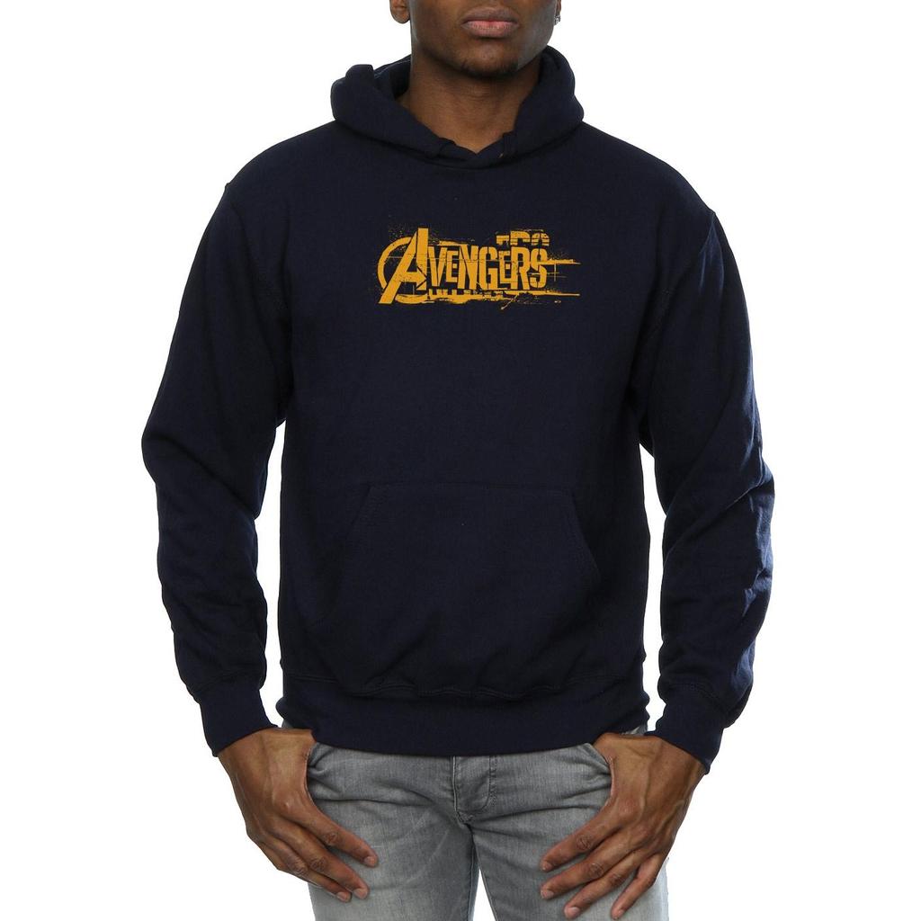 Marvel Mens Avengers Infinity War Orange Logo Hoodie