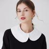 Ruffle Front Tie White Fake Collar Pure Cotton Stand-up Collar  For Women Girls