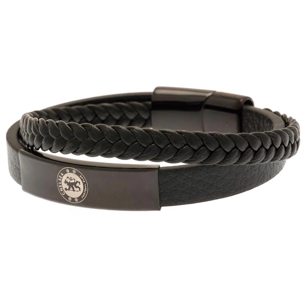 Chelsea FC Leather Crest Bracelet