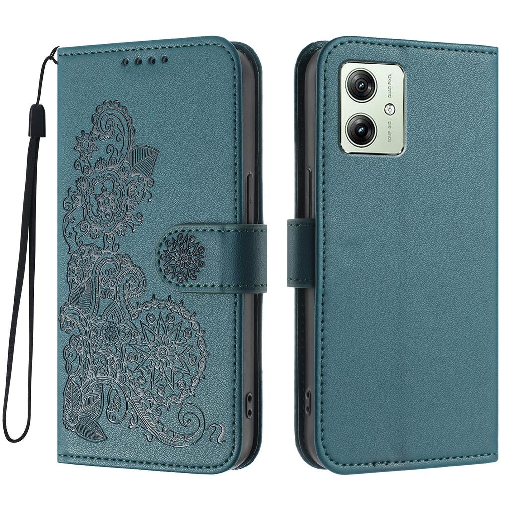 For Motorola Moto G54 Power 5G Phone Cases Mandala Flower Leather Wallet Mobile Cover with Strap