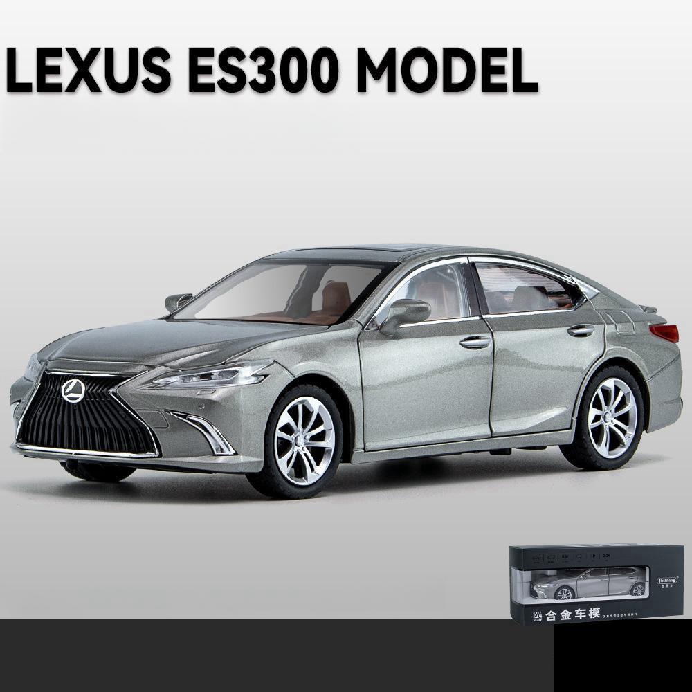 1/24 Lexus ES300h Car Toy for Children Diecast Miniature Model Pull Back Sound & Light Door Openable Collection Gift for Boys
