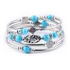 Beautiful Ethnic Hypoallergenic Female Bangle Turquoise Beads Wrap Bracelet Fashion Jewelry